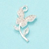 Brass Micro Pave Cubic Zirconia Charms KK-P228-45S-1