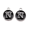 Platinum Plated Alloy Charms LS-ENAM-S118-02N-P-1