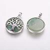 Natural Green Aventurine Pendants G-E388-01P-1