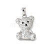 Brass Micro Pave Cubic Zirconia Pendants KK-Z102-19P-1