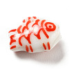 Handmade Printed Porcelain Beads PORC-F005-03C-2