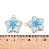 Rack Plating Alloy Enamel Pendants ENAM-N056-365KCG-04-3