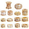 14Pcs 14 Styles Brass Micro Pave Cubic Zirconia Beads ZIRC-PH0001-50-1