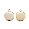 Ion Plating(IP) 304 Stainless Steel Pendant Cabochon Settings X-STAS-G127-13-12mm-G-2