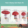 Resin Miniature Luminous Mushroom Ornaments AJEW-WH0326-72-2