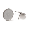 201 Stainless Steel Stud Earring Settings SA-CBAB174-01P-D-2