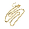 Brass Heart Link Chain Necklaces X-NJEW-M108-27G-2