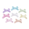 Spray Painted Textured Opaque Acrylic Beads OACR-N160-17-1