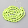 Baking Paint Imitation Jade Glass Round Bead Strands DGLA-Q021-6mm-08-2