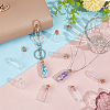10Pcs Column Empty Glass Wishing Bottle Pendants AJEW-SC0001-91-4