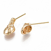 Brass Stud Earring Findings KK-S350-060G-2