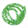 Imitate Austrian Crystal Bicone Frosted Glass Beads Strands GLAA-F029-TM2mm-A03-2