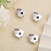 CHGCRAFT 4Pcs Playing Card Enamel Brooch JEWB-CA0001-47-4