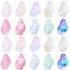 80Pcs 10 Colors Transparent Spray Paint Glass Beads GLAA-SC0003-33-1