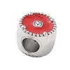 304 Stainless Steel Enamel with Rhinestone European Beads STAS-Z130-06P-3