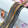 12 Strands 3 Colors Electroplate Glass Beads Strands EGLA-SZ0001-11-3