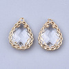 Transparent Glass Pendants GLAA-T007-08G-3