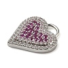 Brass Micro Pave Cubic Zirconia Pendants KK-I276-29P-04-2