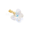 AB Color Plated Glass Pendants PALLOY-JF04594-01-4