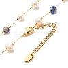 Natural Gemstone & Pearl Beaded Necklace NJEW-JN03894-6