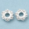 Rack Plating Brass Micro Pave Cubic Zirconia Beads KK-A186-01C-S-1