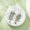 Natural Green Aventurine Chips Dangle Earrings EJEW-JE05266-05-3