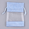 Cotton & Organza Packing Pouches Drawstring Bags ABAG-S004-09E-13x18-2