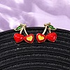 Brass Micro Pave Cubic Zirconia Stud Earrings EJEW-D328-01G-01-2