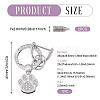 1Pc DIY Alloy Rhinestone Spring Gate Rings Keychains FIND-TA0008-54A-P-3