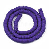 Handmade Polymer Clay Beads Strands CLAY-R089-6mm-011-6