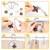 AHADEMAKER DIY Bathroom Bees Shower Curtain Rings Kit DIY-GA0003-88-5