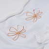 1 Pair Flower Alloy Hoop Earrings for Women EJEW-LP0004-78G-3