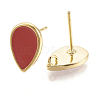 Brass Stud Earring Findings KK-S345-268B-G-2