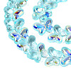 Baking Paint Electroplate Transparent Glass Beads Strands EGLA-Q136-03A-06-3