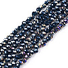 Electroplate Glass Beads Strands EGLA-A044-P1mm-B16-1