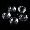 Transparent Half Round Glass Cabochons GGLA-R027-30mm-6