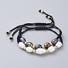 Braided Bead Bracelets BJEW-JB04820-02-6