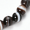 Natural Striped Agate/Banded Agate Beaded Stretch Bracelets X-BJEW-Q692-03I-2
