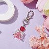 Angel Glass Pendant Decorations HJEW-JM01627-04-2