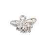 Brass Micro Pave Clear Cubic Zirconia Charms CU-CBA3D76-03P-03-1