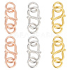 GOMAKERER 6Pcs 3 Colors 925 Sterling Silver S-Hook Clasps FIND-GO0001-44B-1