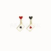 Alloy Enamel Clip-on Earrings FS-WG33BF3-02-2