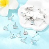 Tarnish Resistant Earring Cabochon Settings 304 Stainless Steel Ear Studs Blank Settings STAS-Q170-12-5