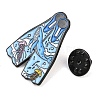 Flipper Enamel Brooches JEWB-I063-01EB-03-3