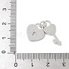 Brass Pave Natural White Shell Pendants KK-S522-15P-3