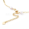 Heart Glass Beaded Chain Necklaces NJEW-JN03394-3