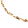 Faceted Round Natural Multicolor Tourmaline Beaded Necklaces NJEW-JN03215-02-2