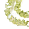 Electroplate Transparent Glass Beads Strands EGLA-Q139-01A-A17-3