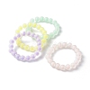 Bead in Bead Transparent Round Acrylic Beads Stretch Bracelet Set for Kids BJEW-JB06590-1