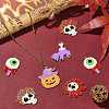 30Pcs 5 Styles Halloween Theme Alloy Enamel Pendants ENAM-CJ0005-10-6